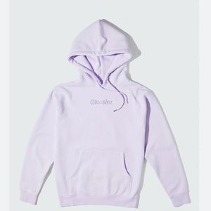 Glossier Embroidered Lavender Hoodie SOLD OUT ONLINE